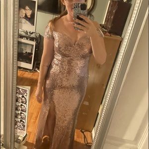 Bridesmaid dress 👗 Roségold sequins formal wedding